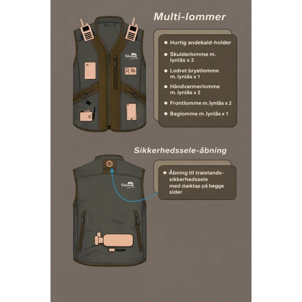 Full mundur | Gardvik jagtvest | Melange green